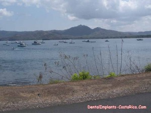 Picturesque lake in Costa Rica